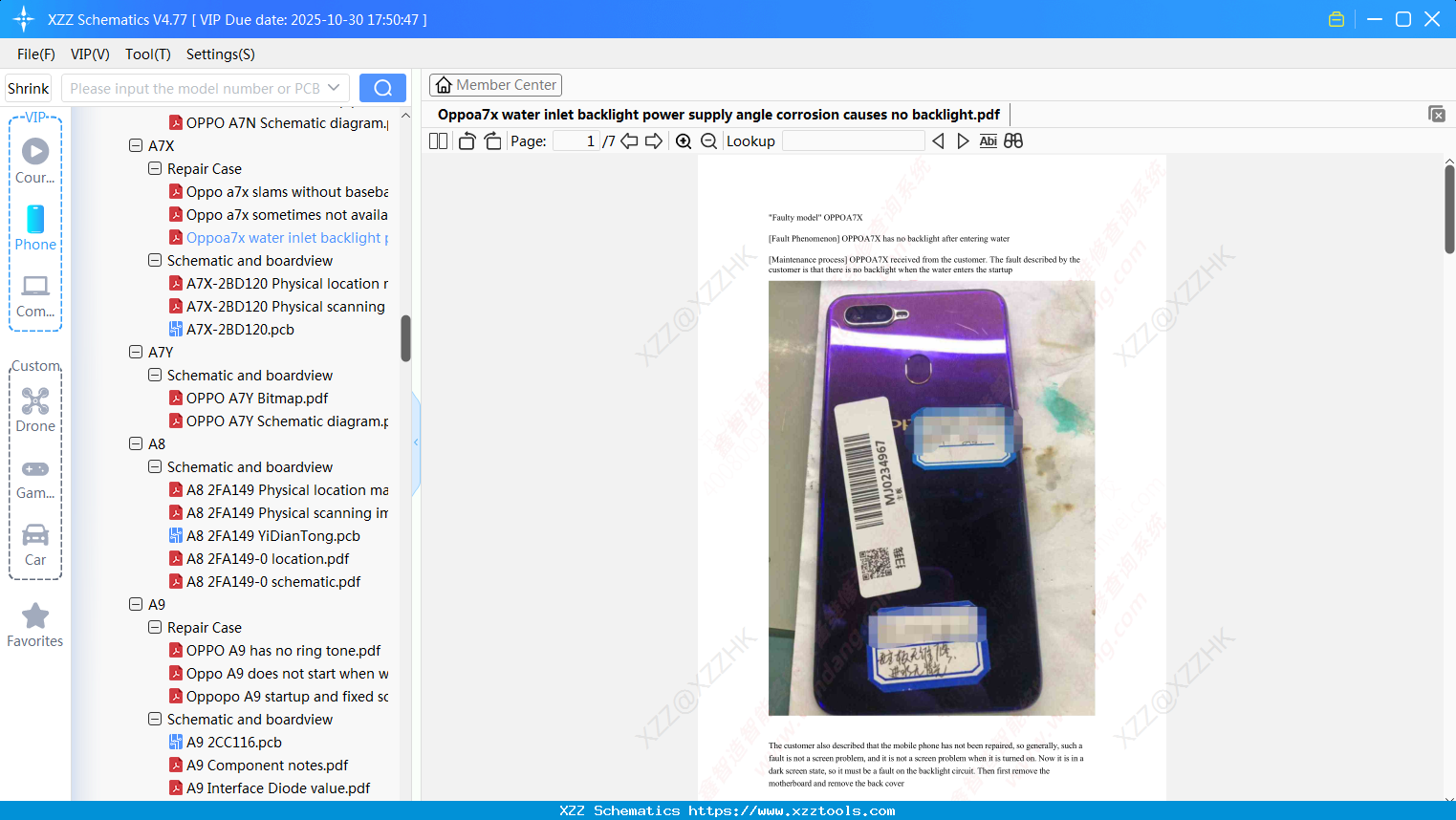 Oppoa7x Water Inlet Backlight Power Supply Angle Corrosion Causes No Backlight